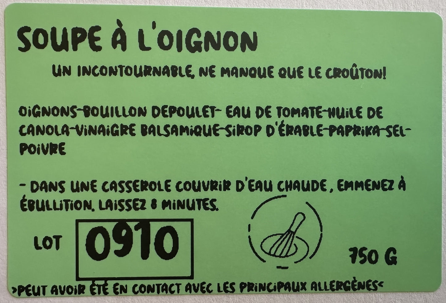 Soupe à l'oignon-congelé