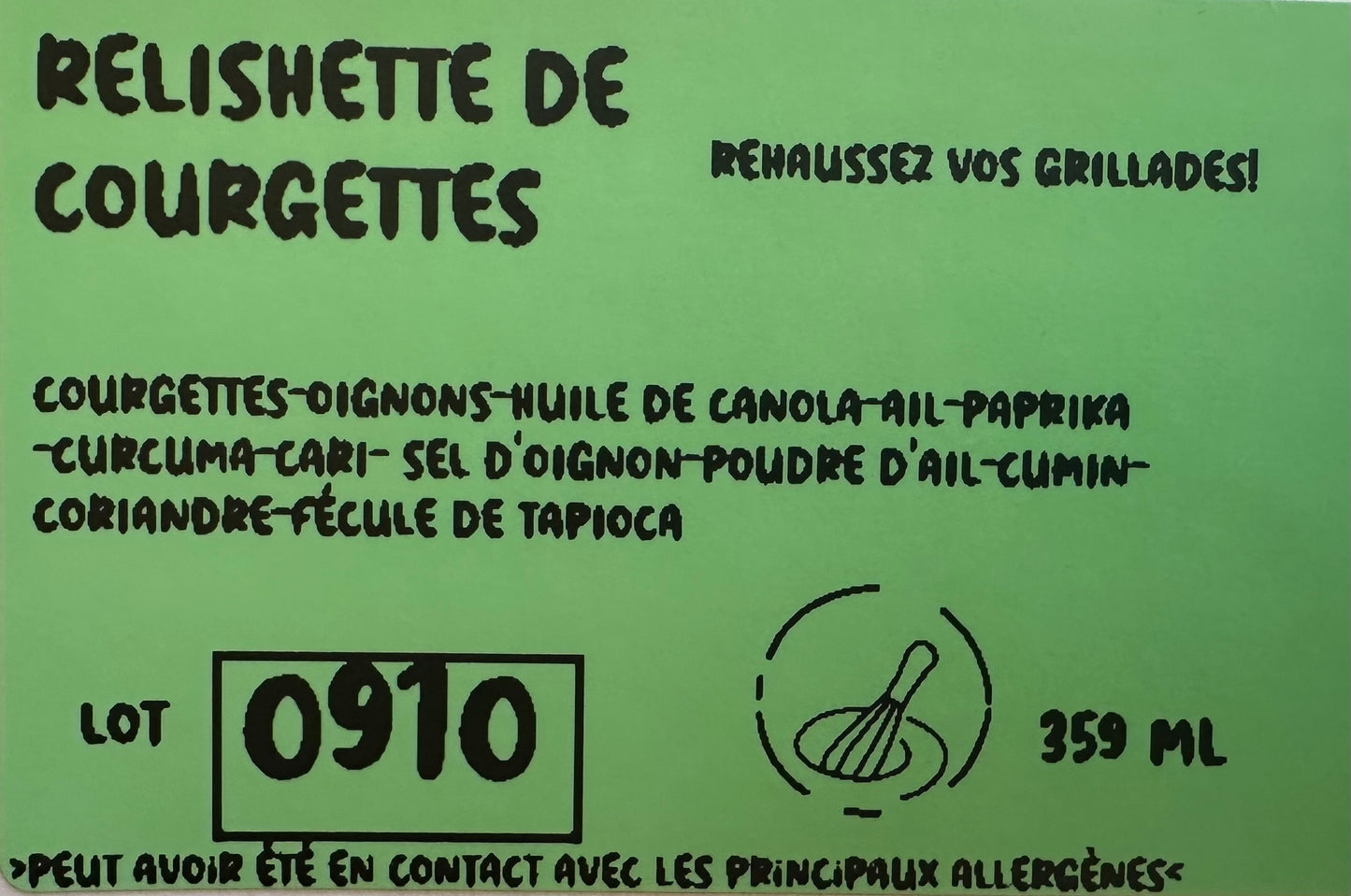 Relishette de courgettes