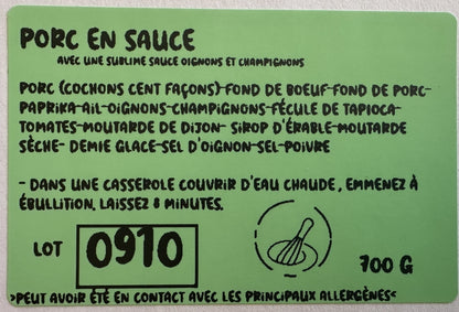 Porc effiloché en sauce