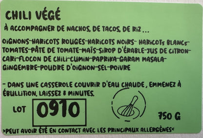 Chili végétarien *végane*