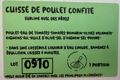 Cuisse de poulet confite-congelé