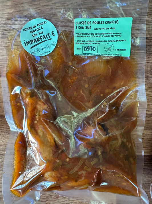 Cuisse de poulet confite-congelé