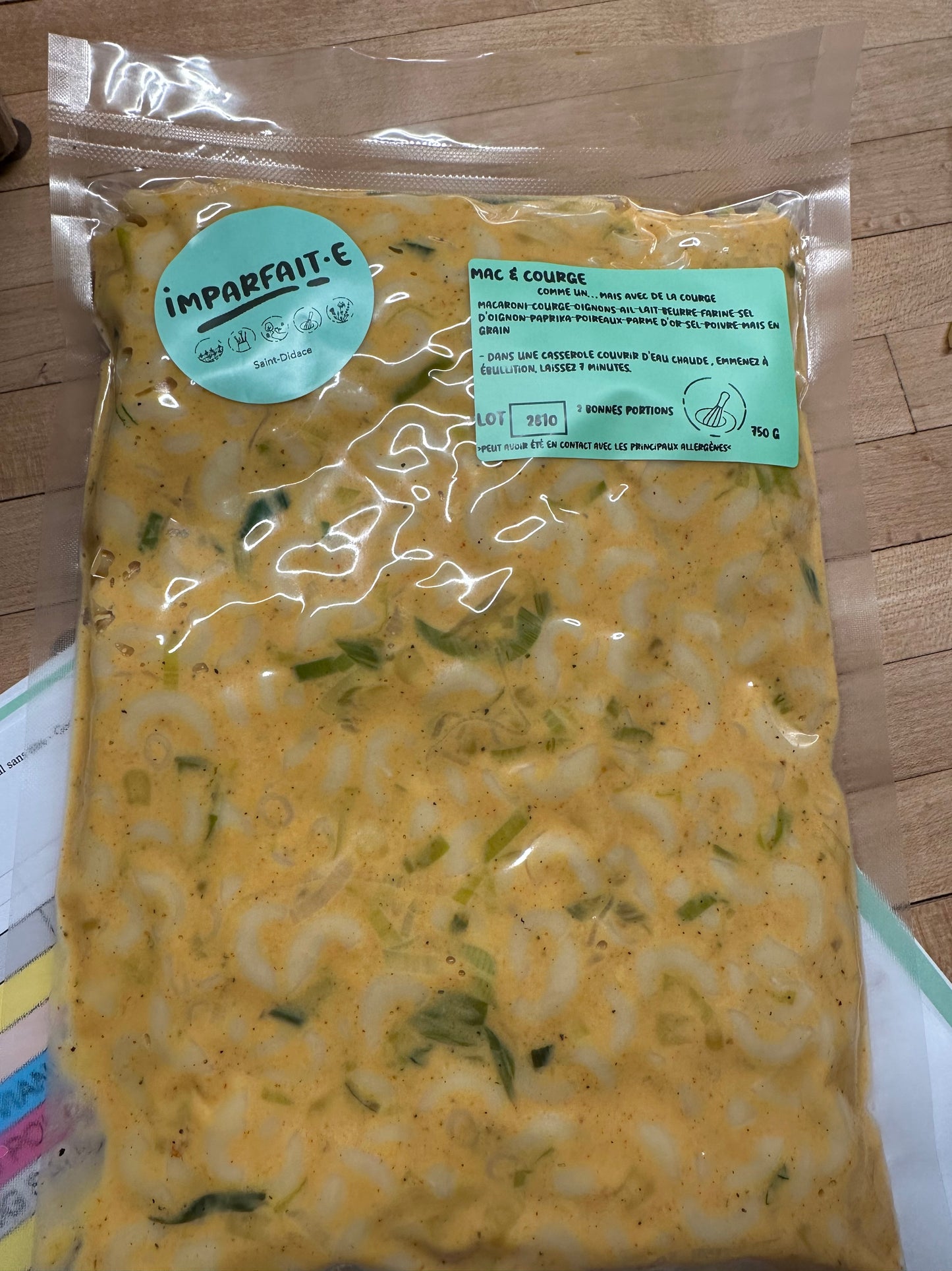 Mac and courge-congelé