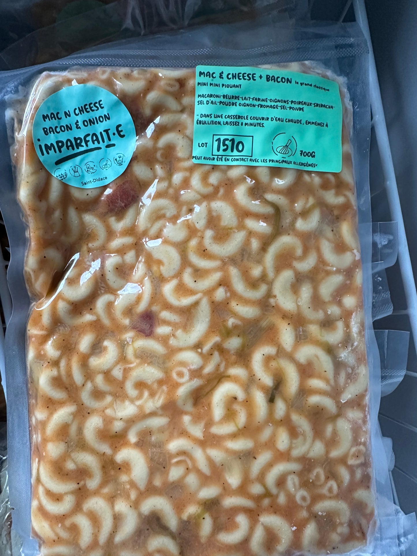 Mac and cheese avec bacon-congelé