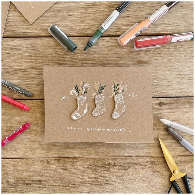 Atelier de création de carte de Noël