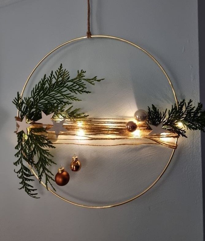 Atelier de création de couronne de Noël intérieure